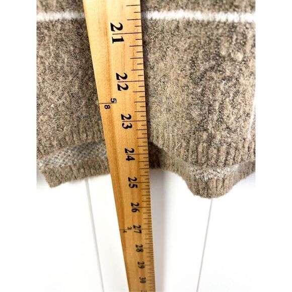 Evolution by Cyrus Windowpane Tan and White Turtleneck Sweater Size S Norta Plai - Picture 5 of 10